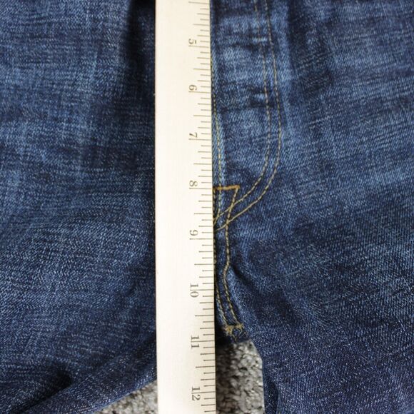 Levis 501 Jeans Men 34x32 Blue Classic Fit Straight Leg Denim Pants Actual 33x28 - Picture 4 of 12